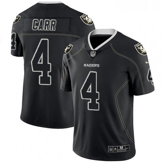 Mens Nike Oakland Raiders 4 Derek Carr Limited Lights Out Black Rush NFL Jersey Mens Nike Oakland Raiders 4 Derek Carr Limited Lights Out Black Rush NFL Jersey