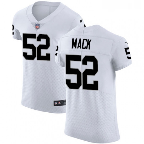 Mens Nike Oakland Raiders 52 Khalil Mack White Vapor Untouchable Elite Player NFL Jersey Mens Nike Oakland Raiders 52 Khalil Mack White Vapor Untouchable Elite Player NFL Jersey