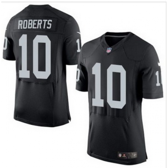 Mens Oakland Raiders 10 Seth Roberts Black Team Color 2015 NFL Nike Elite Jersey Mens Oakland Raiders 10 Seth Roberts Black Team Color 2015 NFL Nike Elite Jersey