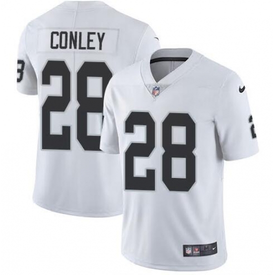 Mens Oakland Raiders #28 Gareon Conley White Rush Limited Jersey Mens Oakland Raiders #28 Gareon Conley White Rush Limited Jersey
