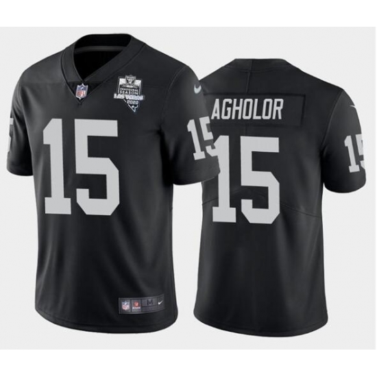 Men's Oakland Raiders Black #15 Nelson Agholor 2020 Inaugural Season Vapor Limited Stitched NFL Jersey Men's Oakland Raiders Black #15 Nelson Agholor 2020 Inaugural Season Vapor Limited Stitched NFL Jersey
