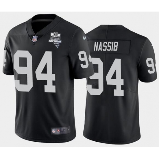 Men's Oakland Raiders Black #94 Carl Nassib 2020 Inaugural Season Vapor Limited Stitched NFL Jersey Men's Oakland Raiders Black #94 Carl Nassib 2020 Inaugural Season Vapor Limited Stitched NFL Jersey