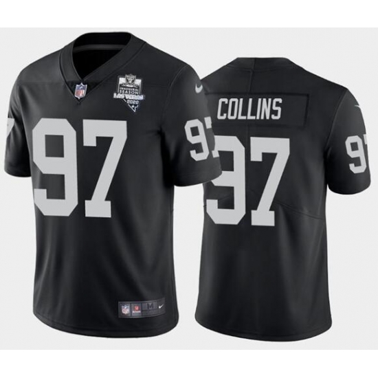 Men's Oakland Raiders Black #97 Maliek Collins 2020 Inaugural Season Vapor Limited Stitched NFL Jersey Men's Oakland Raiders Black #97 Maliek Collins 2020 Inaugural Season Vapor Limited Stitched NFL Jersey