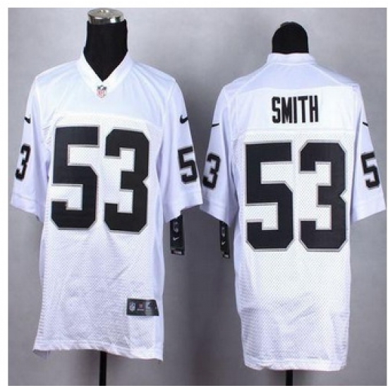 NEW Oakland Raiders #53 Malcolm Smith White Men Stitched NFL Elite Jersey NEW Oakland Raiders #53 Malcolm Smith White Men Stitched NFL Elite Jersey