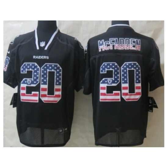 Nike Oakland Raiders 20 Darren McFadden Black Elite USA Flag Fashion NFL Jersey Nike Oakland Raiders 20 Darren McFadden Black Elite USA Flag Fashion NFL Jersey