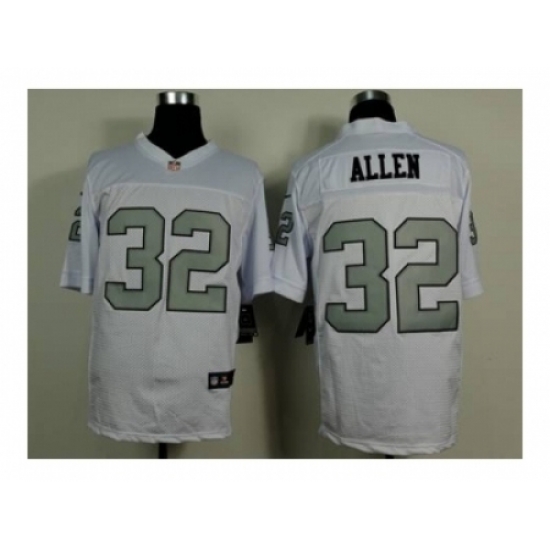 Nike Oakland Raiders 32 Marcus Allen white Elite silver number NFL Jersey Nike Oakland Raiders 32 Marcus Allen white Elite silver number NFL Jersey