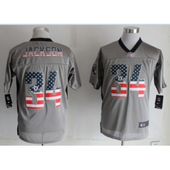 Nike Oakland Raiders 34 Bo.Jackson Grey Elite USA Flag Fashion Shadow NFL Jersey Nike Oakland Raiders 34 Bo.Jackson Grey Elite USA Flag Fashion Shadow NFL Jersey