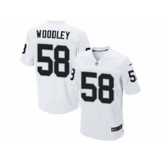 Nike Oakland Raiders 58 LaMarr Woodley White Elite NFL Jersey Nike Oakland Raiders 58 LaMarr Woodley White Elite NFL Jersey