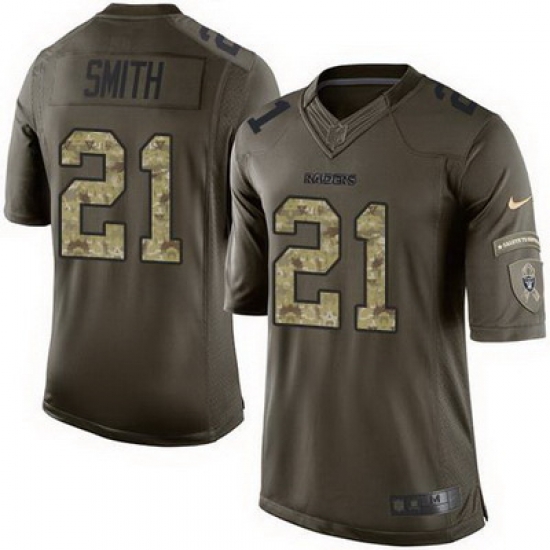 Nike Raiders #21 Sean Smith Green Mens Stitched NFL Limited Salute to Service Jersey Nike Raiders #21 Sean Smith Green Mens Stitched NFL Limited Salute to Service Jersey