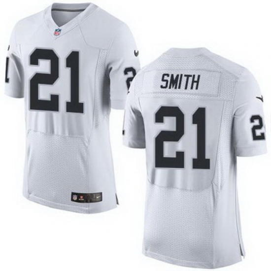 Nike Raiders #21 Sean Smith White Mens Stitched NFL New Elite Jersey Nike Raiders #21 Sean Smith White Mens Stitched NFL New Elite Jersey