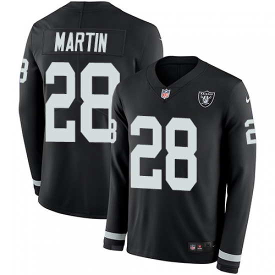 Nike Raiders #28 Doug Martin Black Team Color Men Stitched NFL Limited Therma Long Sleeve Jersey Nike Raiders #28 Doug Martin Black Team Color Men Stitched NFL Limited Therma Long Sleeve Jersey