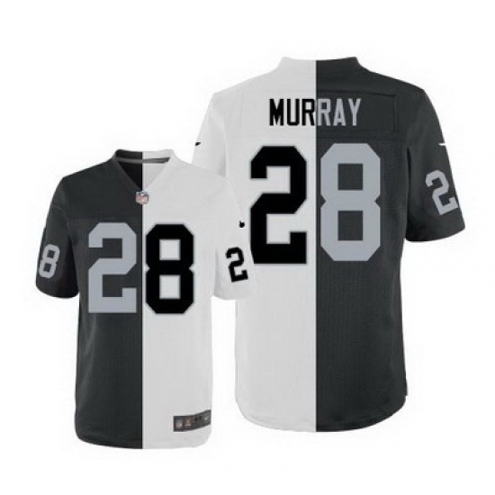 Nike Raiders #28 Latavius Murray White Black Mens Stitched NFL Elite Split Jersey Nike Raiders #28 Latavius Murray White Black Mens Stitched NFL Elite Split Jersey