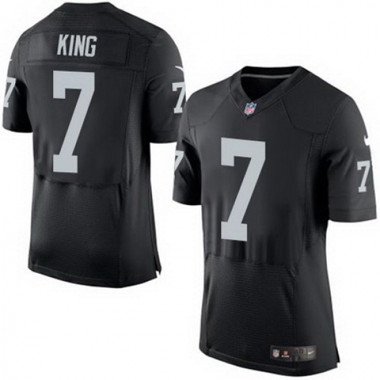Nike Raiders #7 Marquette King Black Team Color Mens Stitched NFL New Elite Jersey Nike Raiders #7 Marquette King Black Team Color Mens Stitched NFL New Elite Jersey