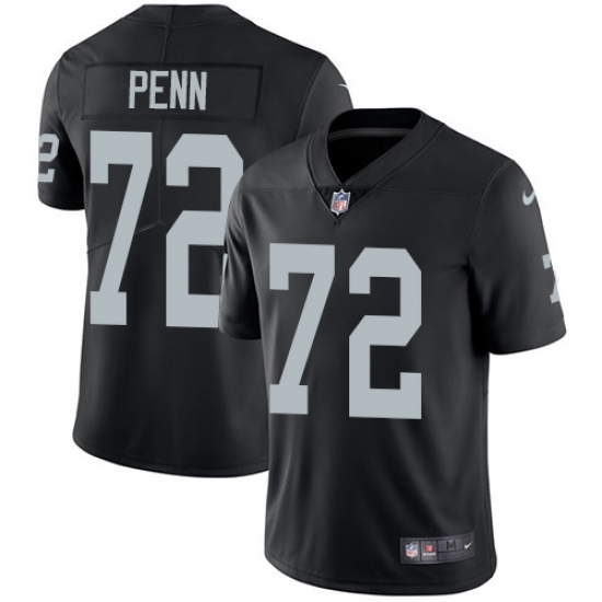 Nike Raiders #72 Donald Penn Black Team Color Mens Stitched NFL Vapor Untouchable Limited Jersey Nike Raiders #72 Donald Penn Black Team Color Mens Stitched NFL Vapor Untouchable Limited Jersey