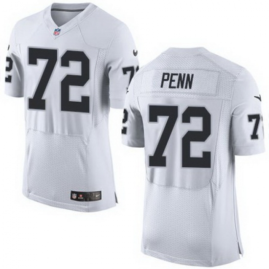 Nike Raiders #72 Donald Penn White Mens Stitched NFL New Elite Jersey Nike Raiders #72 Donald Penn White Mens Stitched NFL New Elite Jersey
