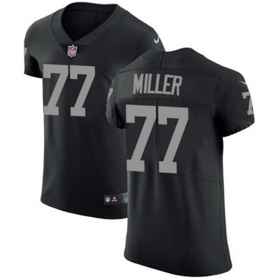 Nike Raiders #77 Kolton Miller Black Team Color Mens Stitched NFL Vapor Untouchable Elite Jersey Nike Raiders #77 Kolton Miller Black Team Color Mens Stitched NFL Vapor Untouchable Elite Jersey