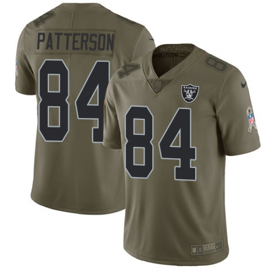 Nike Raiders #84 Cordarrelle Patterson Olive Mens Stitched NFL Limited 2017 Salute To Service Jersey Nike Raiders #84 Cordarrelle Patterson Olive Mens Stitched NFL Limited 2017 Salute To Service Jersey