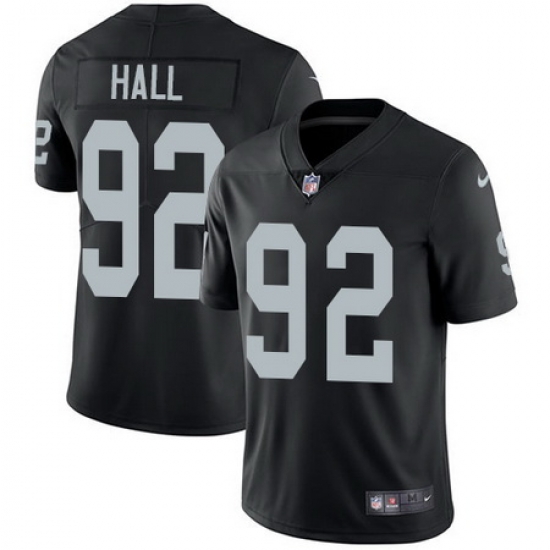 Nike Raiders #92 P J Hall Black Team Color Mens Stitched NFL Vapor Untouchable Limited Jersey Nike Raiders #92 P J Hall Black Team Color Mens Stitched NFL Vapor Untouchable Limited Jersey