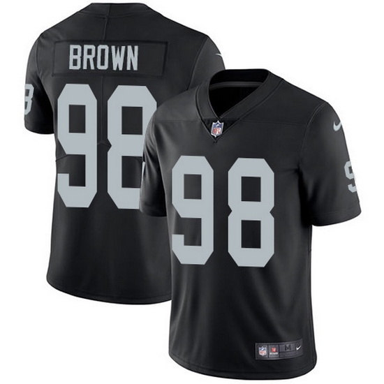 Nike Raiders 98 Trent Brown Black Team Color Men Stitched NFL Vapor Untouchable Limited Jersey Nike Raiders 98 Trent Brown Black Team Color Men Stitched NFL Vapor Untouchable Limited Jersey