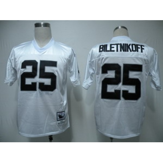Oakland Raiders 25 BILETNIKOFF Throwback White Jerseys Oakland Raiders 25 BILETNIKOFF Throwback White Jerseys