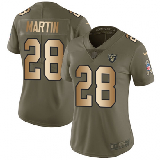 Nike Raiders #28 Doug Martin Olive Gold Womens Stitched NFL Limited 2017 Salute to Service Jersey Nike Raiders #28 Doug Martin Olive Gold Womens Stitched NFL Limited 2017 Salute to Service Jersey