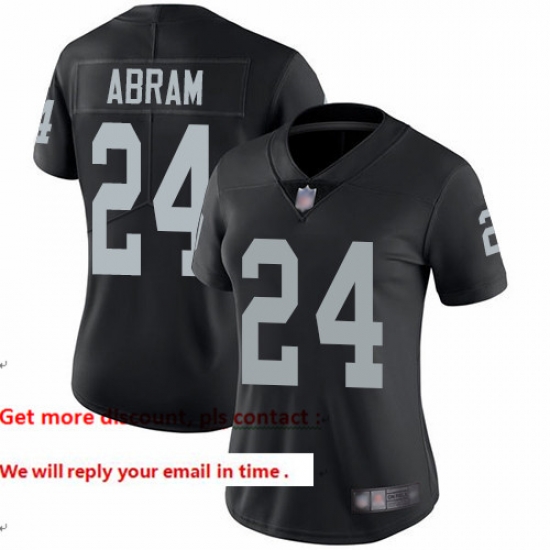 Raiders 24 Johnathan Abram Black Team Color Women Stitched Football Vapor Untouchable Limited Jersey Raiders 24 Johnathan Abram Black Team Color Women Stitched Football Vapor Untouchable Limited Jersey