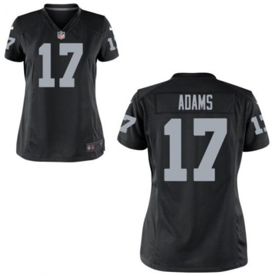 Women Las Vegas Raiders #17 Davante Adams Black Vapor Limited Stitched Jersey Women Las Vegas Raiders #17 Davante Adams Black Vapor Limited Stitched Jersey