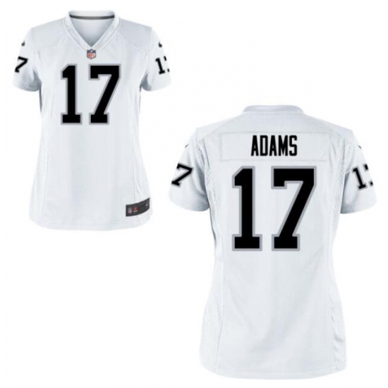 Women Las Vegas Raiders #17 Davante Adams White Vapor Limited Stitched Jersey Women Las Vegas Raiders #17 Davante Adams White Vapor Limited Stitched Jersey