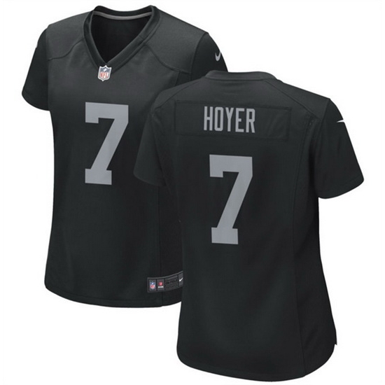 Women Las Vegas Raiders 7 Brian Hoyer Black Stitched Jersey Run Small Women Las Vegas Raiders 7 Brian Hoyer Black Stitched Jersey Run Small