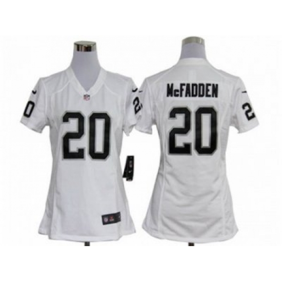 Women Nike Oakland Raiders #20 Darren McFadden White jerseys Women Nike Oakland Raiders #20 Darren McFadden White jerseys
