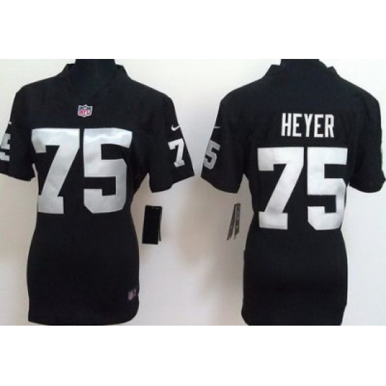 Women Nike Oakland Raiders #75 Stephon Heyer Black Nike NFL Jerseys Women Nike Oakland Raiders #75 Stephon Heyer Black Nike NFL Jerseys