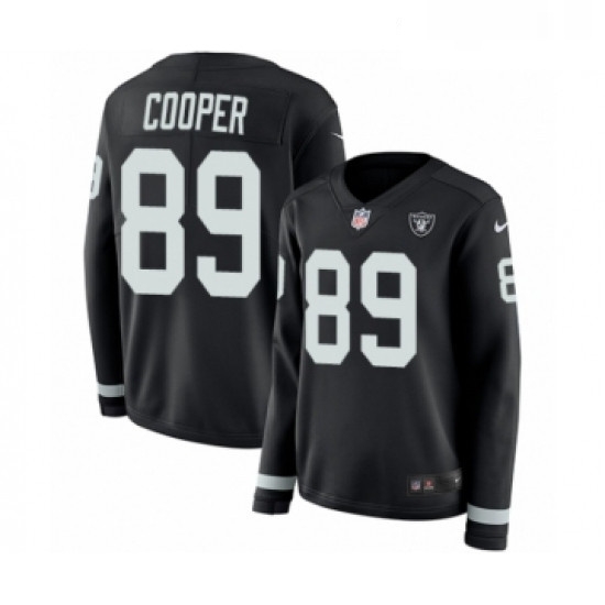 Womens Nike Oakland Raiders 89 Amari Cooper Limited Black Therma Long Sleeve NFL Jersey Womens Nike Oakland Raiders 89 Amari Cooper Limited Black Therma Long Sleeve NFL Jersey