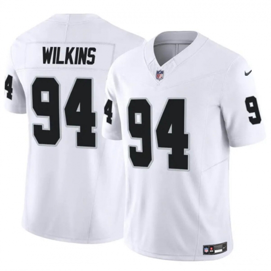 Youth Las Vegas Raiders 94 Christian Wilkins White 2024 F U S E Stitched Football Jersey Youth Las Vegas Raiders 94 Christian Wilkins White 2024 F U S E Stitched Football Jersey