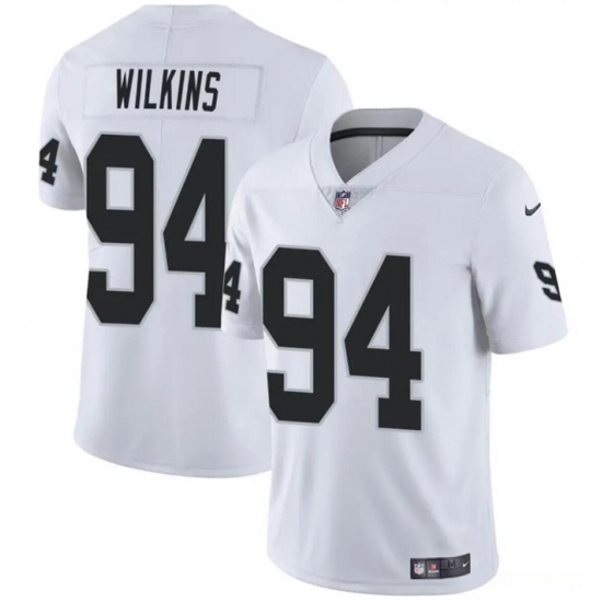 Youth Las Vegas Raiders 94 Christian Wilkins White Stitched Football Jersey Youth Las Vegas Raiders 94 Christian Wilkins White Stitched Football Jersey