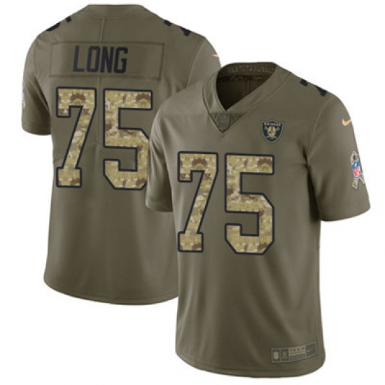 Youth Nike Raiders #75 Howie Long Olive Camo Stitched NFL Limited 2017 Salute to Service Jersey Youth Nike Raiders #75 Howie Long Olive Camo Stitched NFL Limited 2017 Salute to Service Jersey