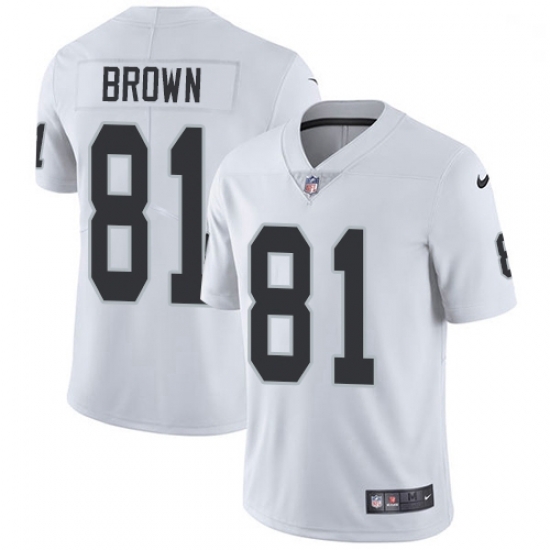 Youth Nike Raiders 81 Tim Brown White Stitched NFL Vapor Untouchable Limited Jersey Youth Nike Raiders 81 Tim Brown White Stitched NFL Vapor Untouchable Limited Jersey
