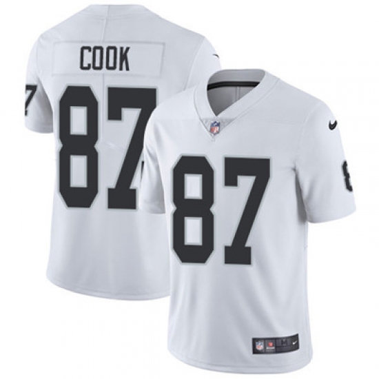 Youth Nike Raiders #87 Jared Cook White Stitched NFL Vapor Untouchable Limited Jersey Youth Nike Raiders #87 Jared Cook White Stitched NFL Vapor Untouchable Limited Jersey