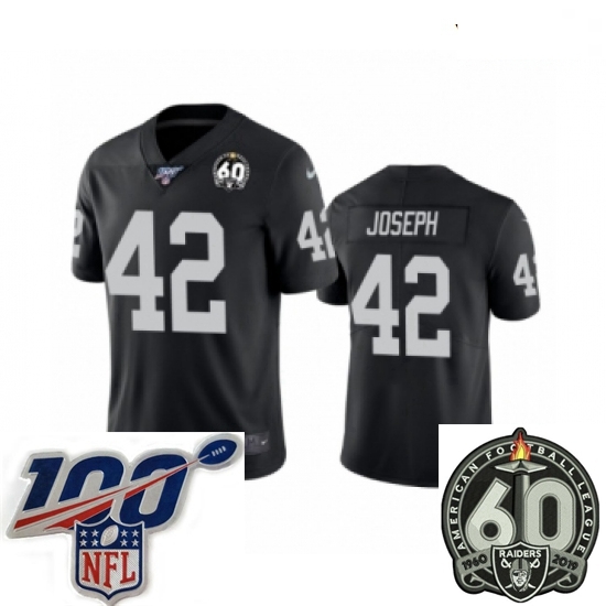 Youth Oakland Raiders #42 Karl Joseph Black 60th Anniversary Vapor Untouchable Limited Player 100th Season Football Jersey Youth Oakland Raiders #42 Karl Joseph Black 60th Anniversary Vapor Untouchable Limited Player 100th Season Football Jersey