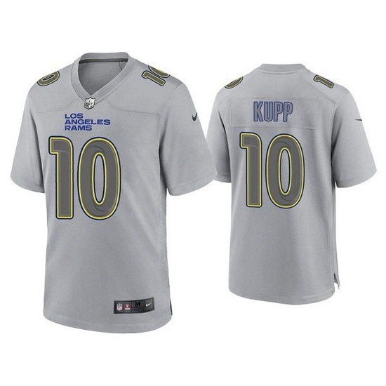 Men Los Angeles Rams 10 Cooper Kupp Grey Atmosphere Fashion Stitched Game Jersey Men Los Angeles Rams 10 Cooper Kupp Grey Atmosphere Fashion Stitched Game Jersey