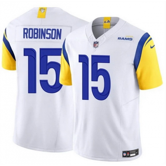 Men Los Angeles Rams 15 Demarcus Robinson White 2024 F U S E Vapor Untouchable Stitched Football Jersey Men Los Angeles Rams 15 Demarcus Robinson White 2024 F U S E Vapor Untouchable Stitched Football Jersey