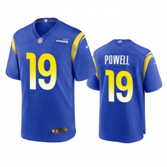 Men Los Angeles Rams 19 Brandon Powell Royal Stitched Football Game Jersey Men Los Angeles Rams 19 Brandon Powell Royal Stitched Football Game Jersey