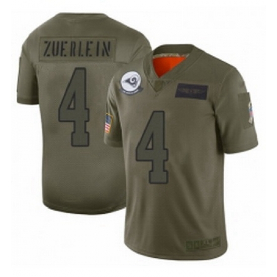 Men Los Angeles Rams 4 Greg Zuerlein Limited Camo 2019 Salute to Service Football Jersey Men Los Angeles Rams 4 Greg Zuerlein Limited Camo 2019 Salute to Service Football Jersey