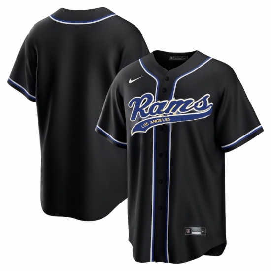 Men Los Angeles Rams Blank Black Cool Base Stitched Baseball Jersey Men Los Angeles Rams Blank Black Cool Base Stitched Baseball Jersey