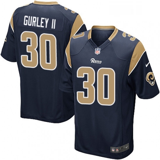 Men Nike Los Angeles Rams 30 Todd Gurley Game Navy Blue Team Color NFL Jersey Men Nike Los Angeles Rams 30 Todd Gurley Game Navy Blue Team Color NFL Jersey