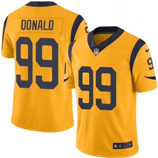Men Nike Los Angeles Rams 99 Aaron Donald Limited Gold Rush Vapor Untouchable NFL Jersey Men Nike Los Angeles Rams 99 Aaron Donald Limited Gold Rush Vapor Untouchable NFL Jersey