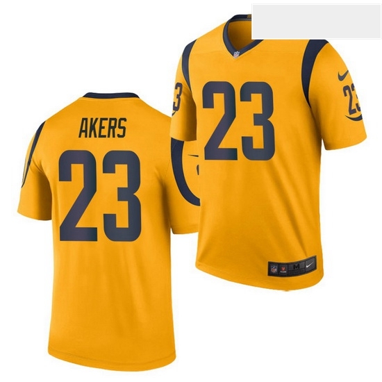 Men Nike Rams 23 Cam Akers Gold Rush Limtited Jersey Men Nike Rams 23 Cam Akers Gold Rush Limtited Jersey
