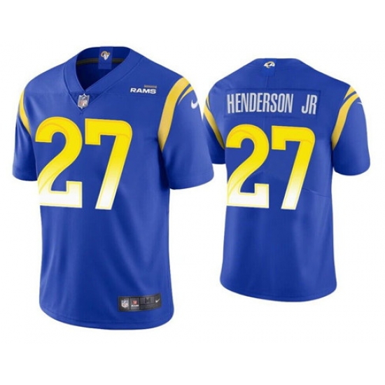 Men's Los Angeles Rams #27 Darrell Henderson Jr. Royal Vapor Untouchable Stitched Football Jersey Men's Los Angeles Rams #27 Darrell Henderson Jr. Royal Vapor Untouchable Stitched Football Jersey