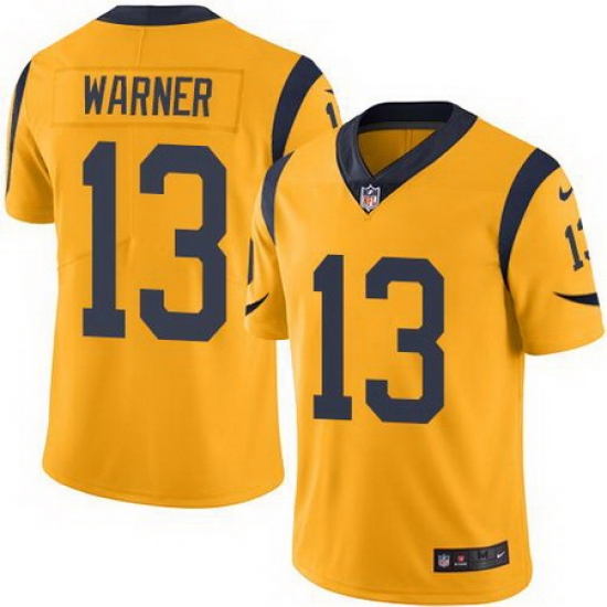 Nike Rams #13 Kurt Warner Gold Mens Stitched NFL Limited Rush Jersey Nike Rams #13 Kurt Warner Gold Mens Stitched NFL Limited Rush Jersey