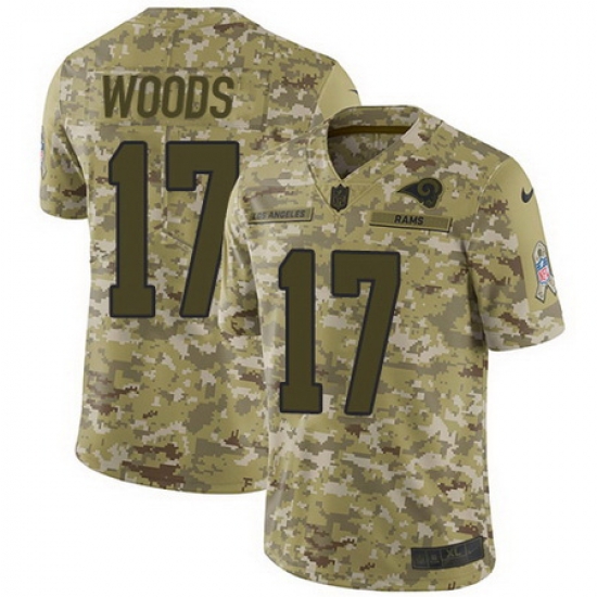 Nike Rams #17 Robert Woods Camo Mens Stitched NFL Limited 2018 Salute To Service Jersey Nike Rams #17 Robert Woods Camo Mens Stitched NFL Limited 2018 Salute To Service Jersey