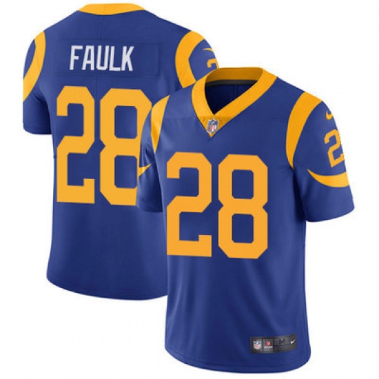 Nike Rams #28 Marshall Faulk Royal Blue Alternate Mens Stitched NFL Vapor Untouchable Limited Jersey Nike Rams #28 Marshall Faulk Royal Blue Alternate Mens Stitched NFL Vapor Untouchable Limited Jersey